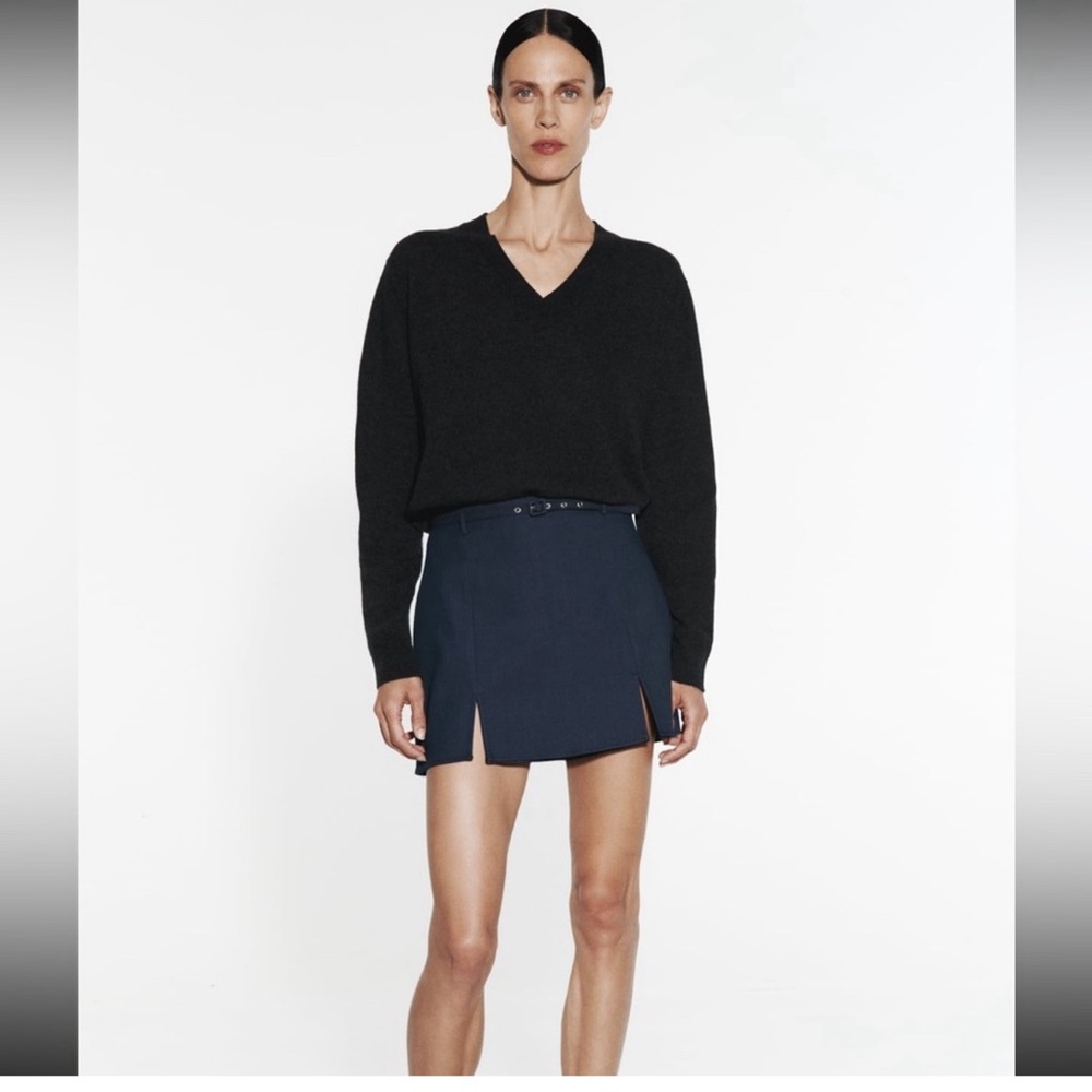 Zara Belted Slit Skort